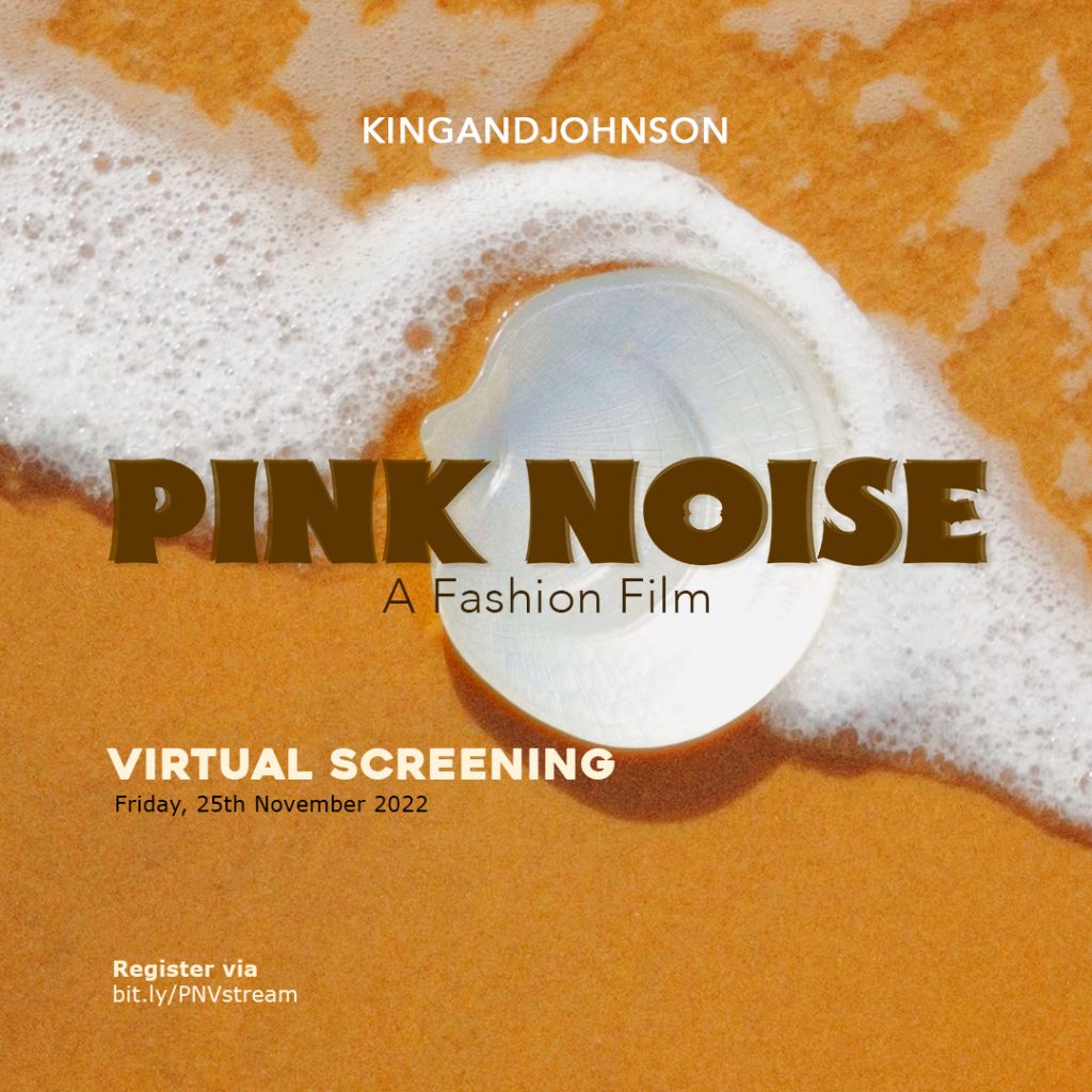 virtual screening poster of pink noise; a fashion film